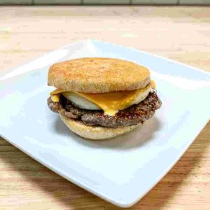 Egg, House-made Sausage Patty, American Cheese. Served on a Toasted Looks English Muffin.