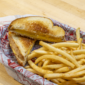 White Bread and American Cheese. Served With French Fries.