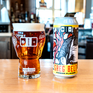 Amber. (5.4% ABV) Copper-colored and malty, this smooth amber ale has a touch of hop bitterness on the finish. Brewed with Hallertauer and Centennial hops, layered over 2-row, Munich, Crystal, and Vienna malts. Fermented with our house Flager yeast.
